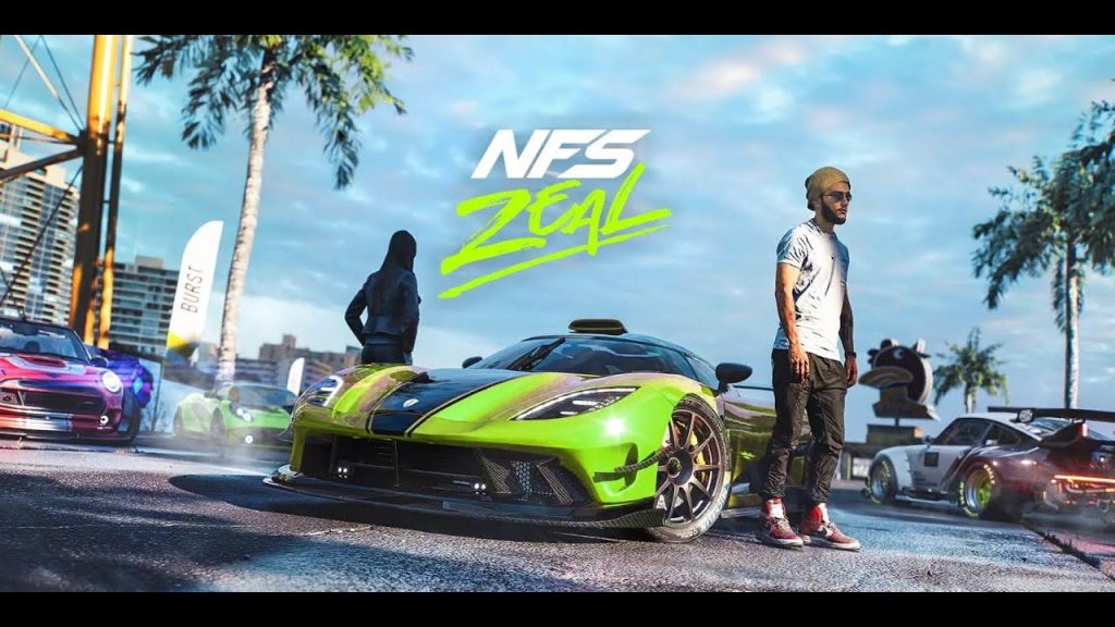 Need for Speed Mobile promotional artwork, showing the earlier NFS Zeal title.