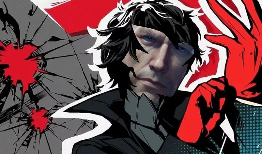 B. J. Blazkowicz placed in Joker’s Persona 5 scene.